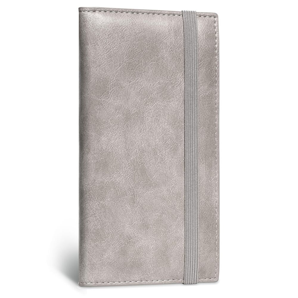8127 Checkbook Cover & , Premium Vegan Leather Checkbook Holder Slim